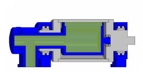 Trunnion type with inside bearing